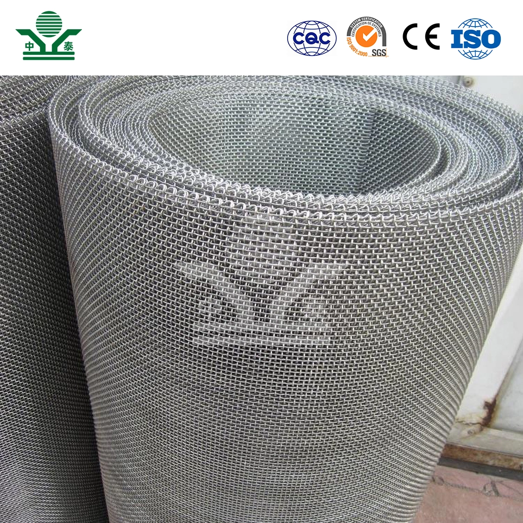 Zhongtai Crusher Screen Mesh China Factory 1mm 4.8mm 2.0mm Diameter Stainless Steel 316 Crimped Wire Mesh