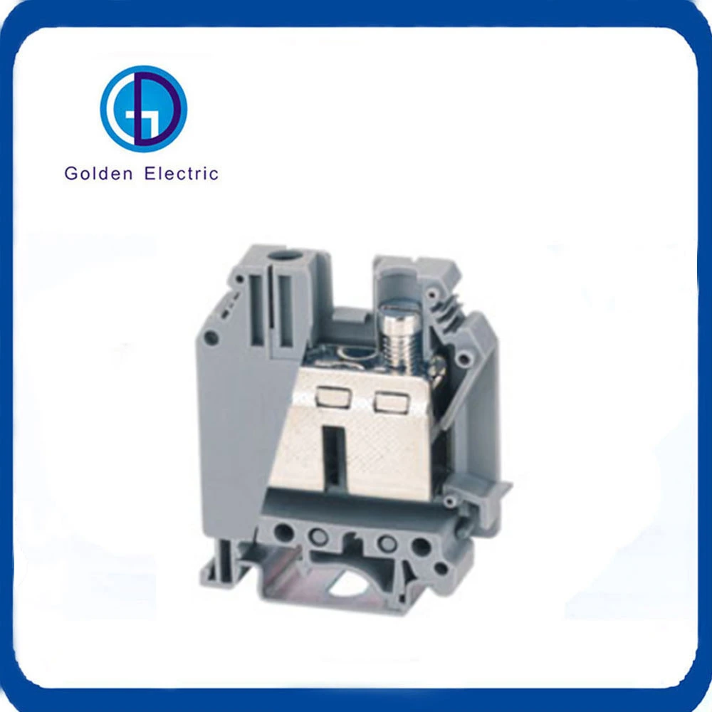 Universal 24-12AWG 600V 20A DIN Screw Cage Mounted Terminal UK 3n Feed Through Clamp Terminal Blocks