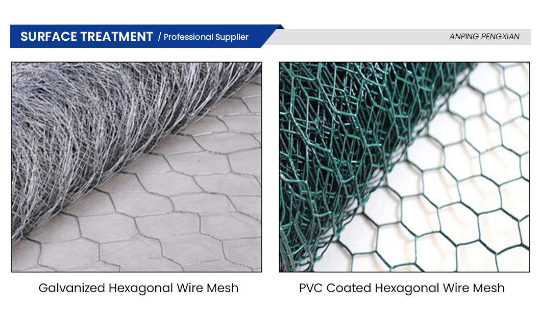 Pengxian 1 2 Inch Mesh Chicken Wire China Manufacturers 5/8 Inch 16mm Metal Hex Mesh Used for Wire Mesh Rabbit Fencing