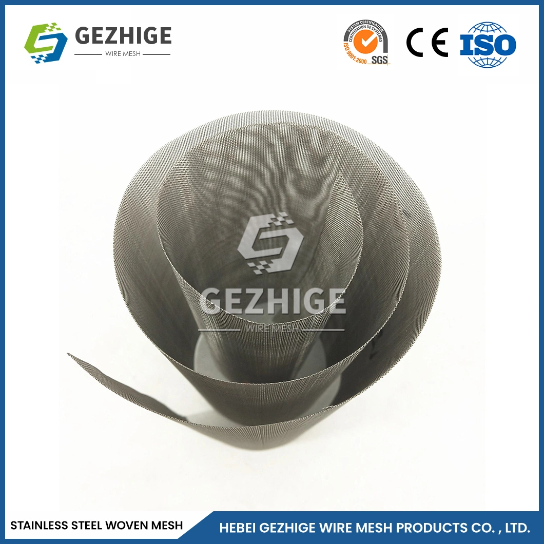 Gezhige Metal Mesh Stainless Steel Factory China 1 Inch Wire Mesh 0.14mm Wire Thickness 0.222 Mesh Stainless Steel Screen Wire Mesh