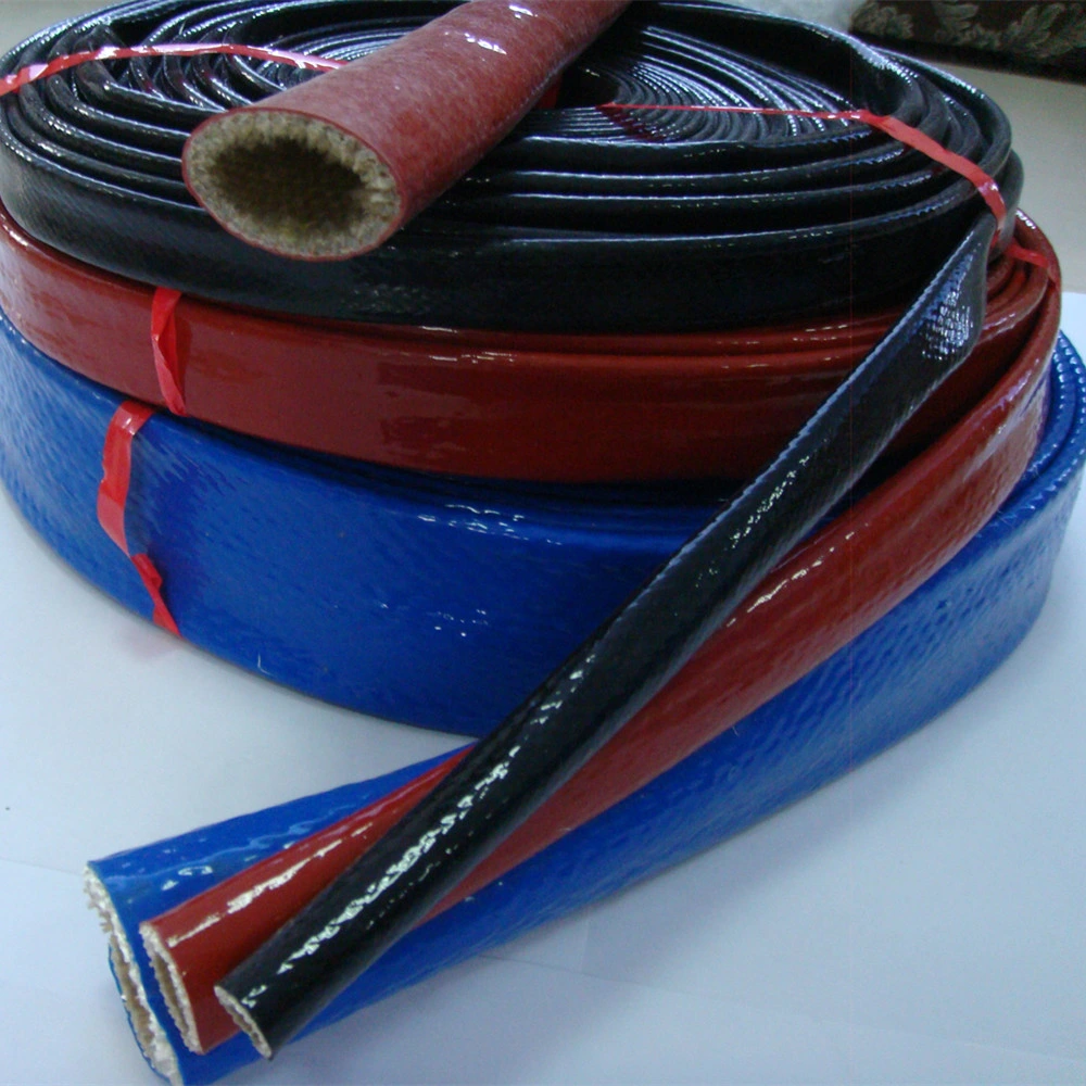 Silicone Coated Fiberglass Vulcan Fire Sleeve Fire Braid Flame Shield