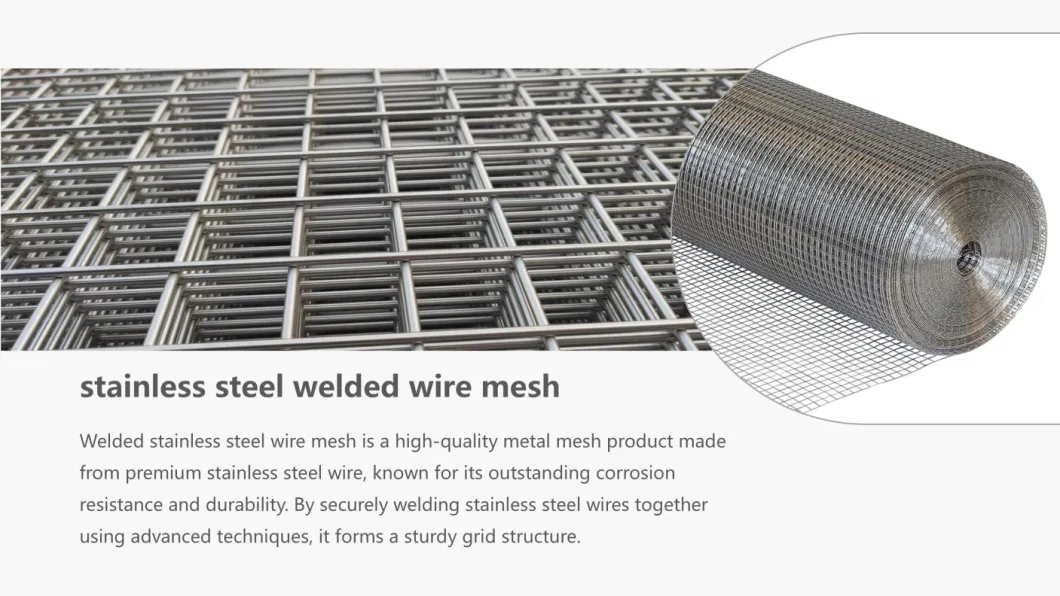 Stainless Steel, Hot DIP Galvanized L, Electro Galvanized, PVC Coated Welded Wire Mesh Panels Rolls for Garden Agriculture Poultry Animal Rabbit Cage