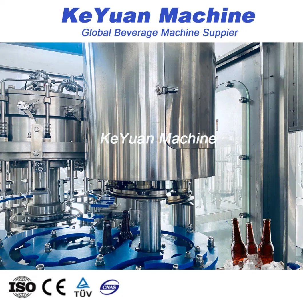 Keyuan Fully Automatic 4000bph Stainless Steel Glass Bottle Beer Filling Machine Bottling Line Equipment Price