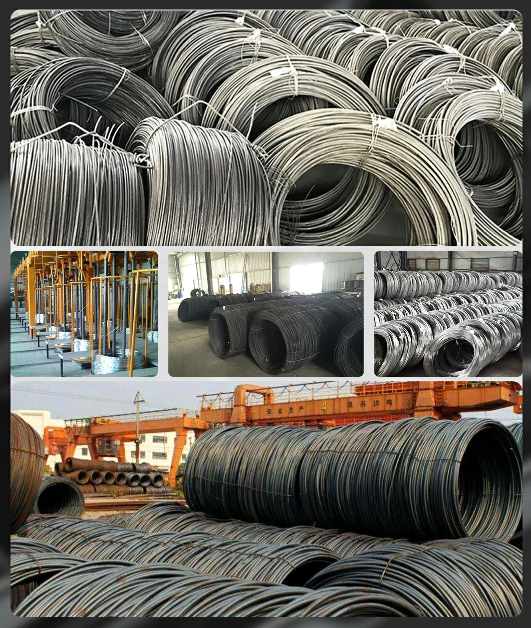 8mm Hot Dipped Galvanized Steel Wire 1065 Zinc Coated Galvanized Steel