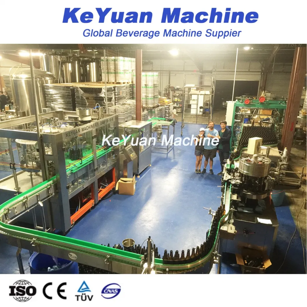 Keyuan Fully Automatic 4000bph Stainless Steel Glass Bottle Beer Filling Machine Bottling Line Equipment Price