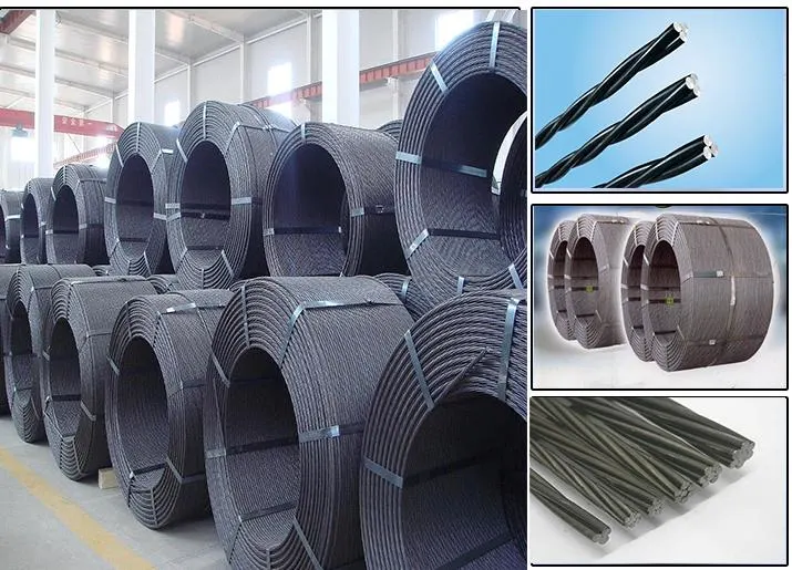 77b 82b 3mm 7mm 1570 MPa 1670MPa High Carbon 7 Wires Prestressing Hollow Core Steel Cable/Wire Rope PC Strand 6mm Stainless PC High Tensile Steel Strand Wire