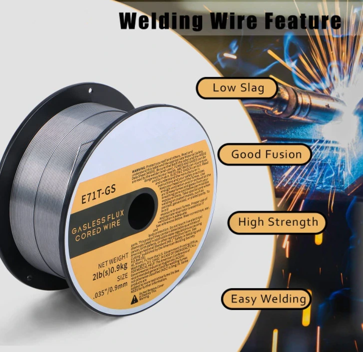 High Quality! Gasless Flux Cored Welding Wire E71t-Tg 0.8mm 0.9mm 1.0mm 1.2mm 1.6mm 1kg Per Roll, 0.5kg Per Roll