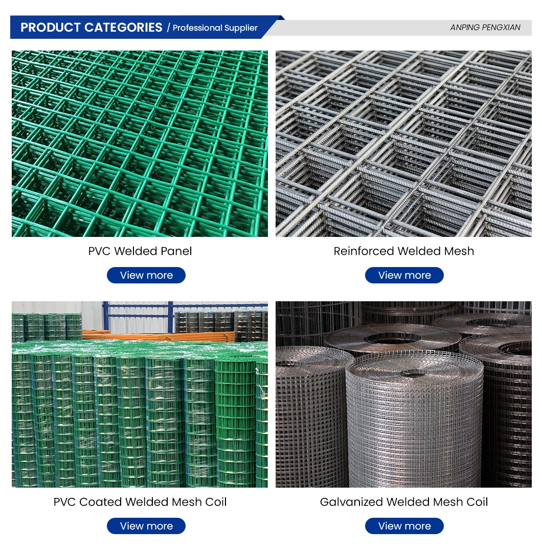 Pengxian 4mm 5mm 6mm Diameter 8X4 Wire Mesh Panels China Manufacturers 8 Gauge Galvanized 2 X 2 Welded Wire Mesh Used for Metal Fence Mesh