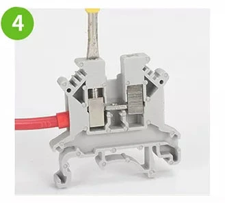 Universal 24-12AWG 600V 20A DIN Screw Cage Mounted Terminal UK 3n Feed Through Clamp Terminal Blocks