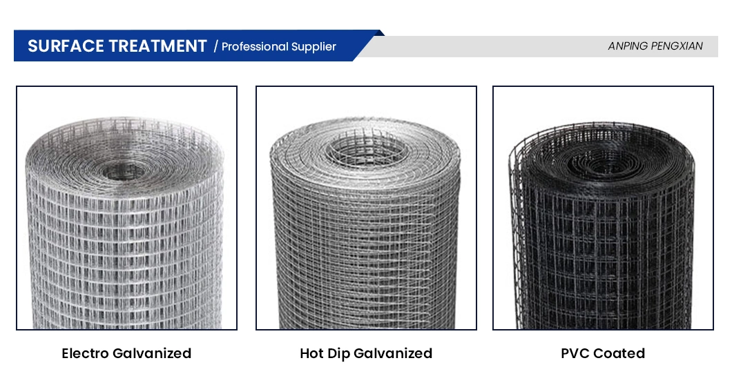 Pengxian 0.5m - 2m Welding Iron Wire Mesh Roll China Manufacturers 1/2 Hot -Dipped Galvanized Welded Wire Mesh Used for Welded Mesh Fencing. 0