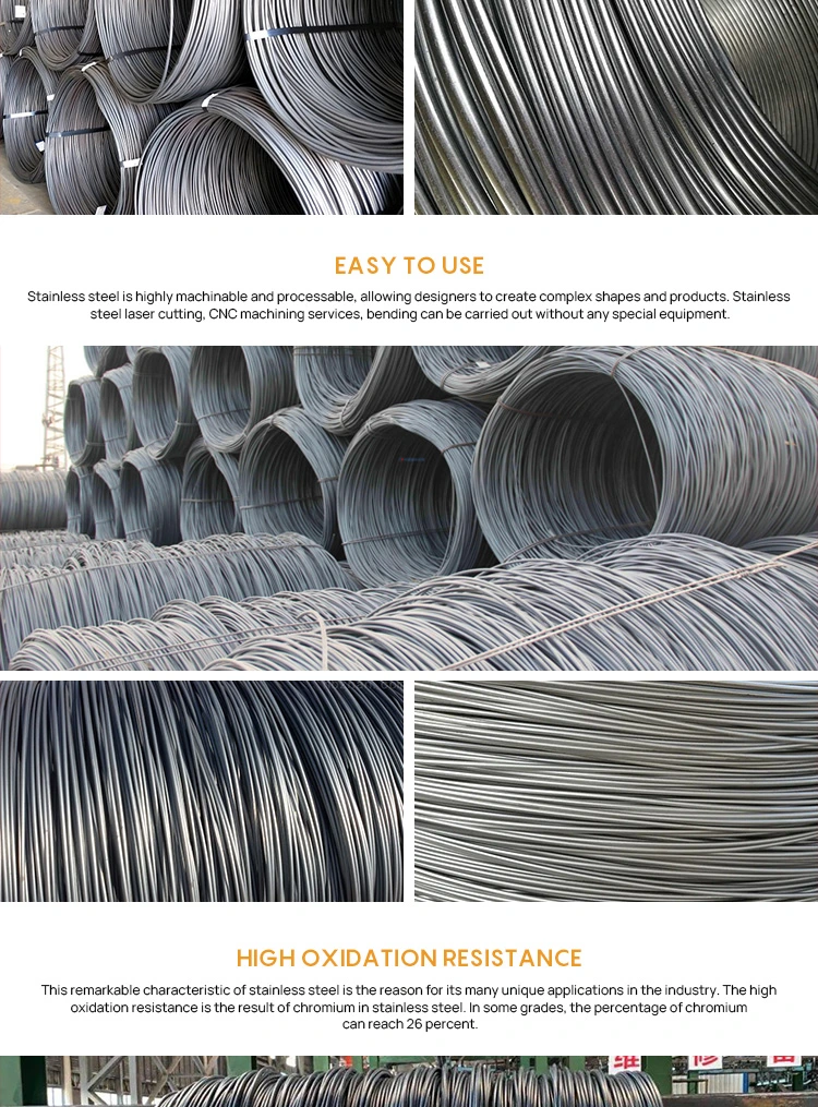 Sale Hot Rolled Mild Welding Electro ASTM 201 304 Stainless Steel Wire Rod