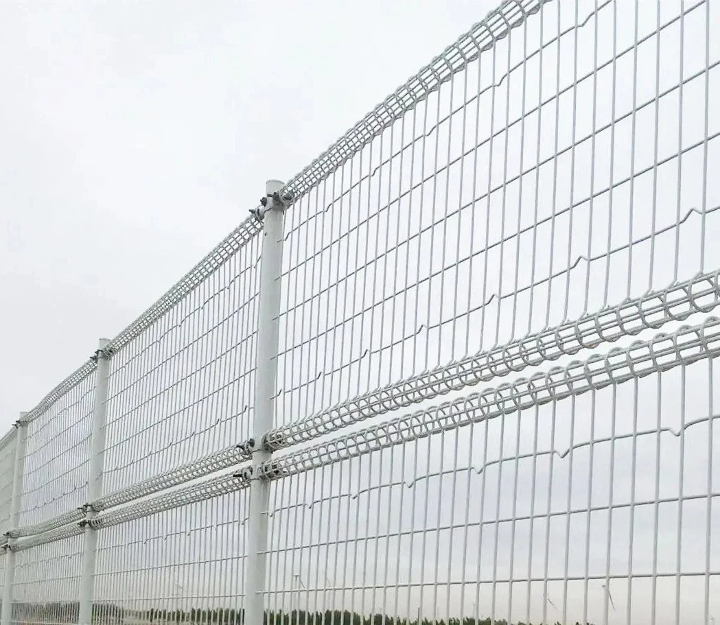 Yeeda 8 FT Welded Wire Fencing China Wholesalers 6X6 Welded Wire Mesh 48 X 2 X 2200 mm Column Dimensions Double Loop Roll Top Fencing