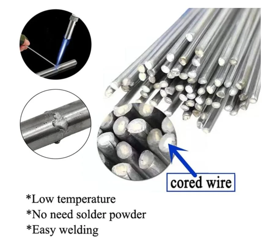 Aluminium Welding Rod Low Temp Flux-Cored Repair Alloy Fix Easy Brazing Wire Diameter: 2mm 33cm Universal Low Temperature Welding Cored Wire Multipurpose Copper