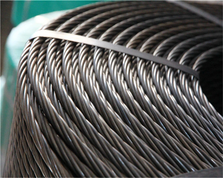 77b 82b 3mm 7mm 1570 MPa 1670MPa High Carbon 7 Wires Prestressing Hollow Core Steel Cable/Wire Rope PC Strand 6mm Stainless PC High Tensile Steel Strand Wire