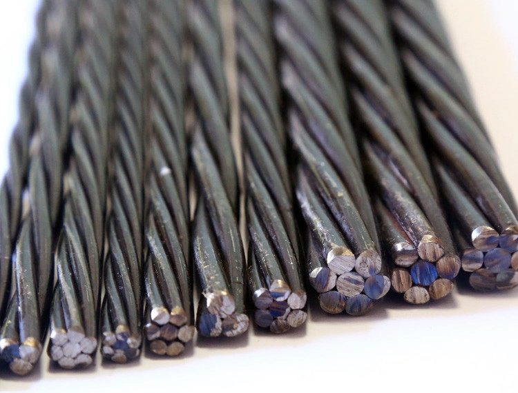 77b 82b 3mm 7mm 1570 MPa 1670MPa High Carbon 7 Wires Prestressing Hollow Core Steel Cable/Wire Rope PC Strand 6mm Stainless PC High Tensile Steel Strand Wire