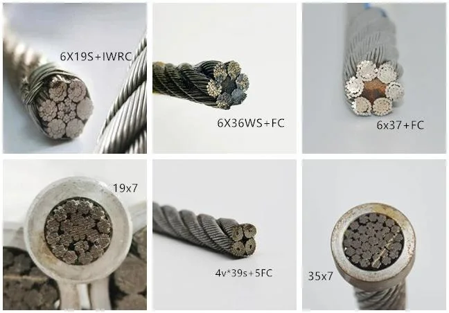 Building Fabric Core Flexible Steel Cable/Wire Rope/PC Strand 6mm Stainless Steel Wire