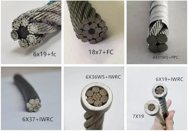 Building Fabric Core Flexible Steel Cable/Wire Rope/PC Strand 6mm Stainless Steel Wire