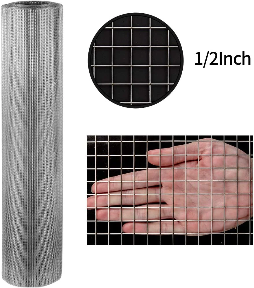 6/7inch X 6/7inch AWG14 15 16 17 18 19 20 21 22 23 24 25 Decoration Stainless Welded Steel Wire Mesh