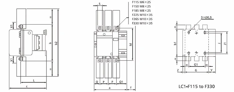 Hot OEM 3p/4p Magnetic Price 380V Starter Contactors 185A 225A Contactor LC1-F