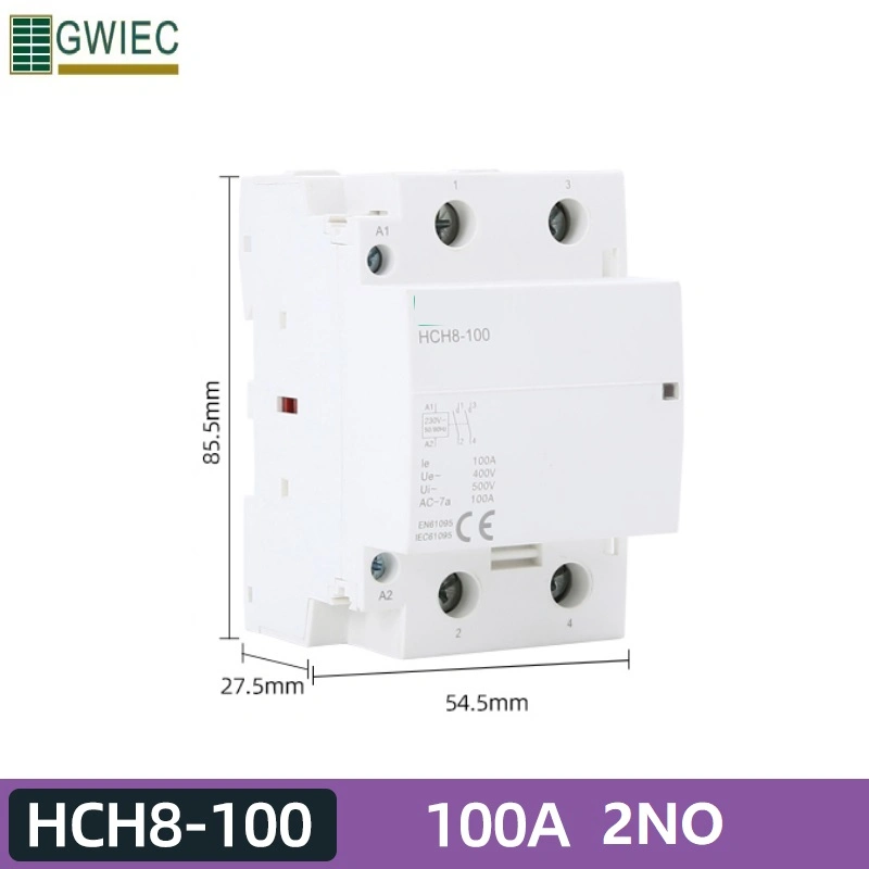 11, 02, 20, 40, 04, 22 China Manufacturer Hch Magnetic 4p Modular AC Contactor