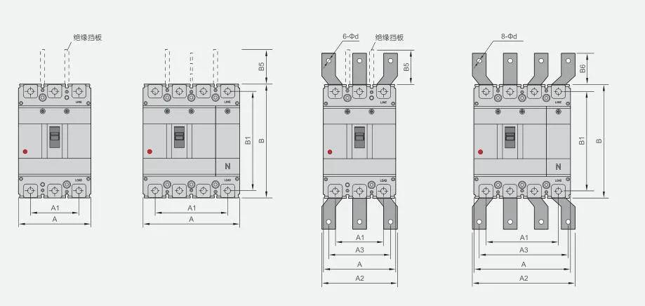 Nuomake M1-800/3300 Series Moulded Case Circuit Breaker 800A AMP MCCB Factory Direct Sale