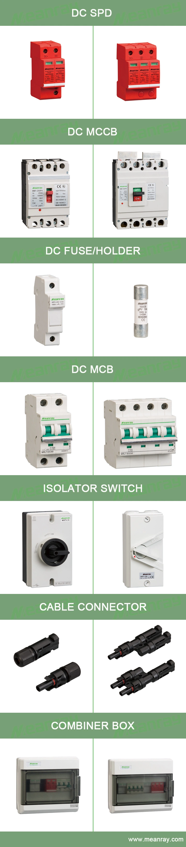 Solar Energy System 2p 63A-630A 2 Pole DC160A MCCB Circuit Breakers for PV Solar System