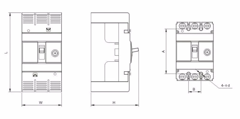 Overcurrent Protection 125A Gwiec 3p, 4p MCCB Molded Case Breaker Definition