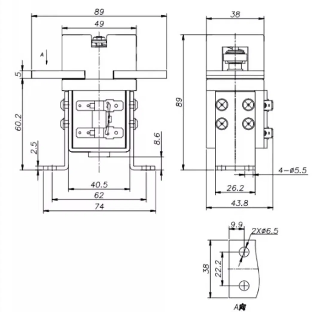 Jw250c Albright Sw250 Sw500 Ametek Jay46 Jby46 Jcy46 100A 200A 250A 300A 400A 500A 12V 24V 48V DC Normally Open or Magnetic Latching Busbar Bus Bar DC Contactor