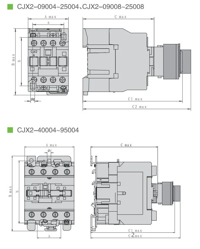 Aoasis 4p Contactor Cjx2-65008 65A Switches LC1 AC Contactor Voltage 380V 220V 110V 36V 24V