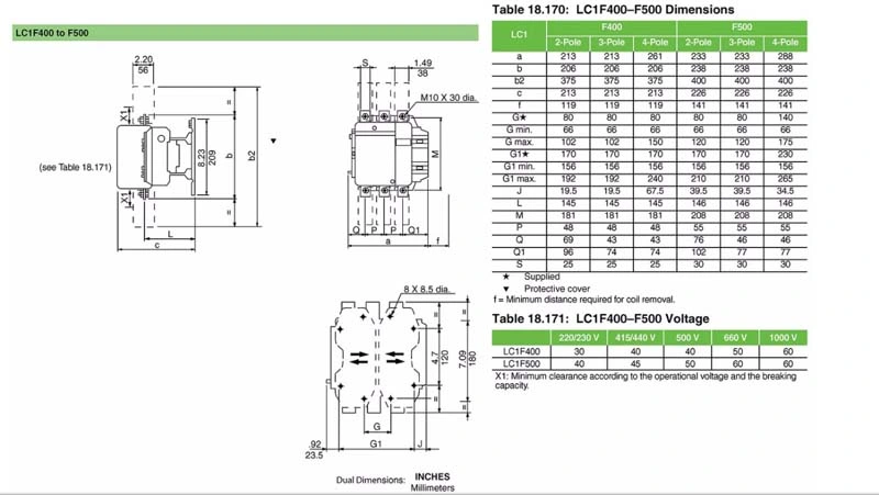 LC1-F 500A China Manufacturer 3 Year Warranty AC Contactor for Lifter