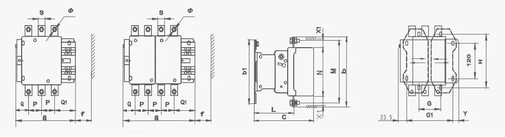 Aoasis Factory Direct Manufacturer Cjx2-F4004 4p Mechanical Interlock Large Capacity AC Contactor