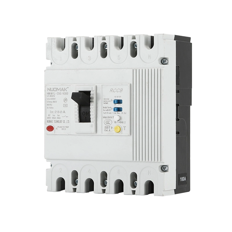 Nuomake Leakage Circuit Breaker250A 3p/4p MCCB Hmkm1l-250L/4300A Nuomake 200A 250A