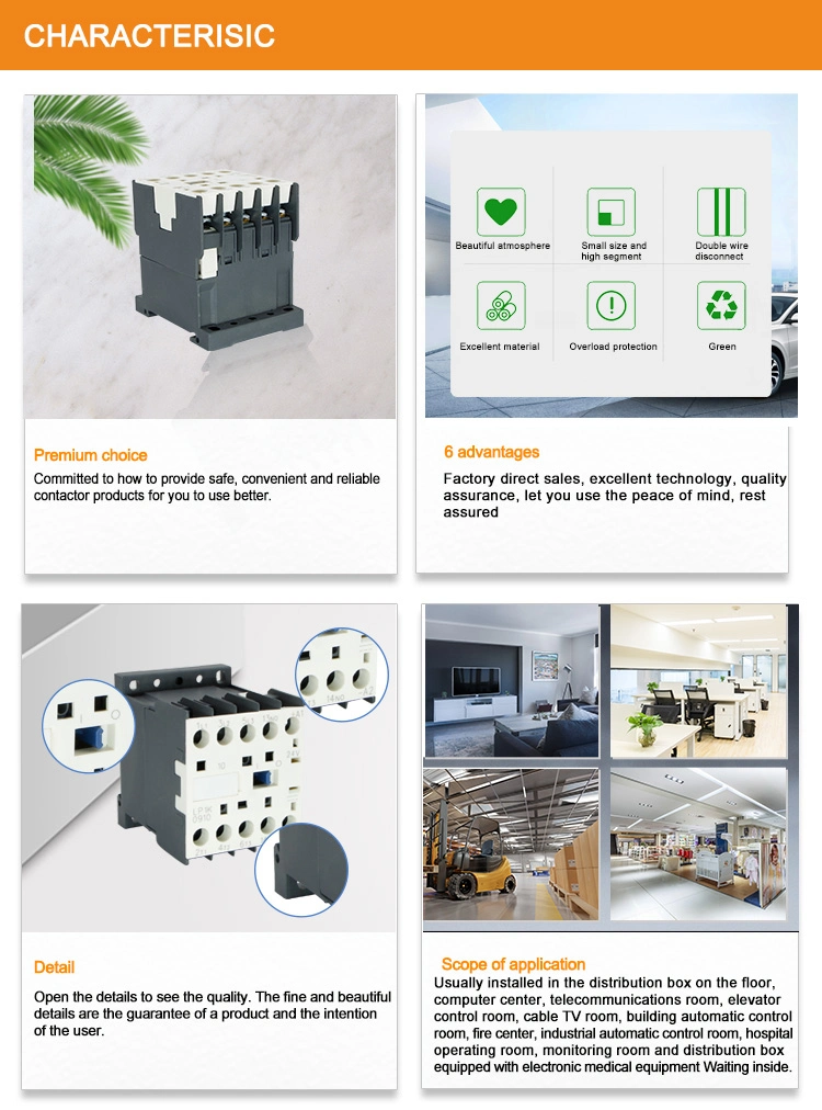 Free Sample! Cjx2 D25 AC Contactor 220V-660V 3p+N LC1-K