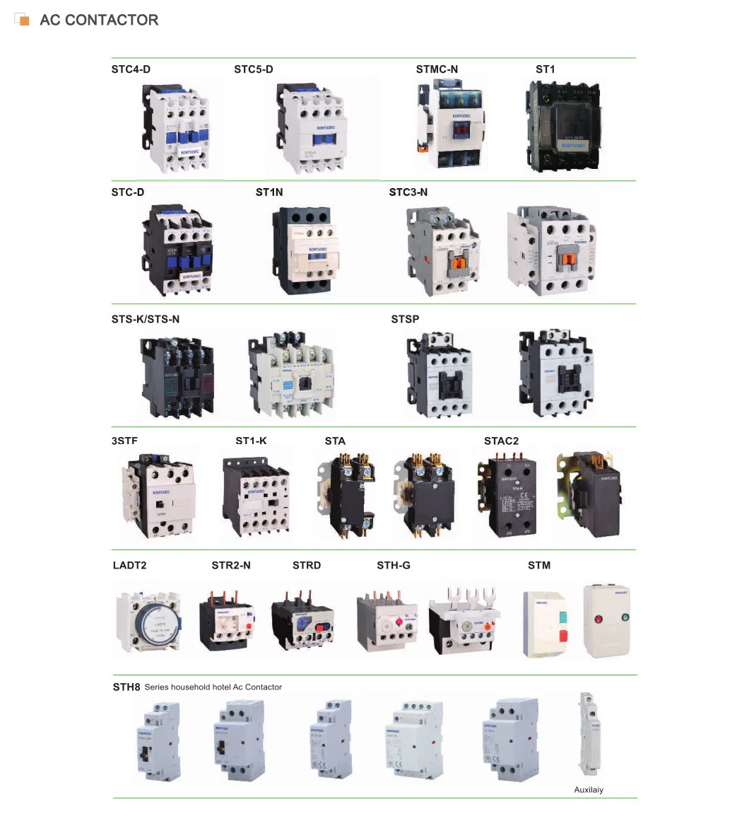 Sontuoec Stc-D Series 3, 4 Pole Contactor AC, DC Magnetic Contactors