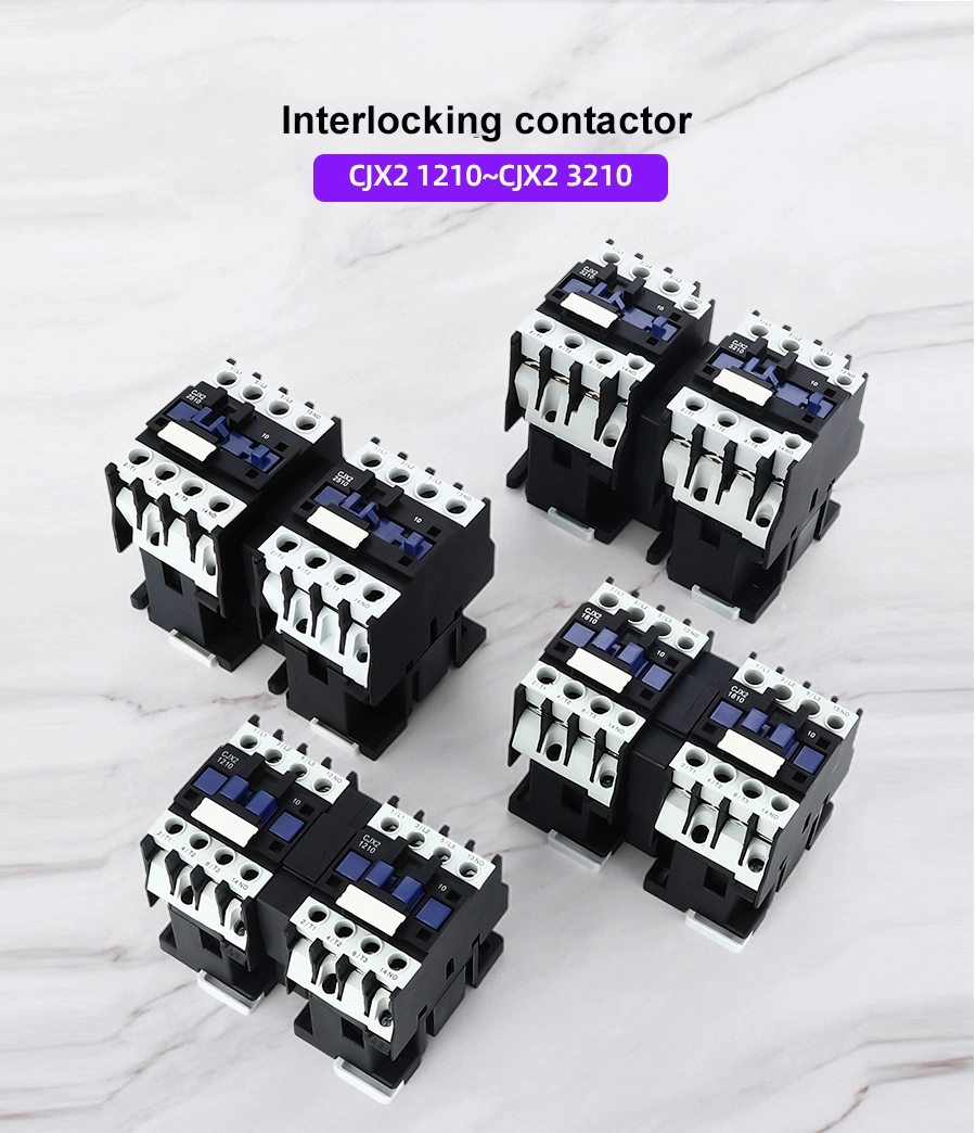 New 1no 1nc AC3 China Motor Reversing 3 Phase Mechanical Latching Contactor