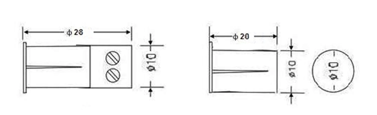 Hot Sale Brass Recessed Door Sensor Alarm Magnetic Magnet Contact for Wooden Door Sensor Switch