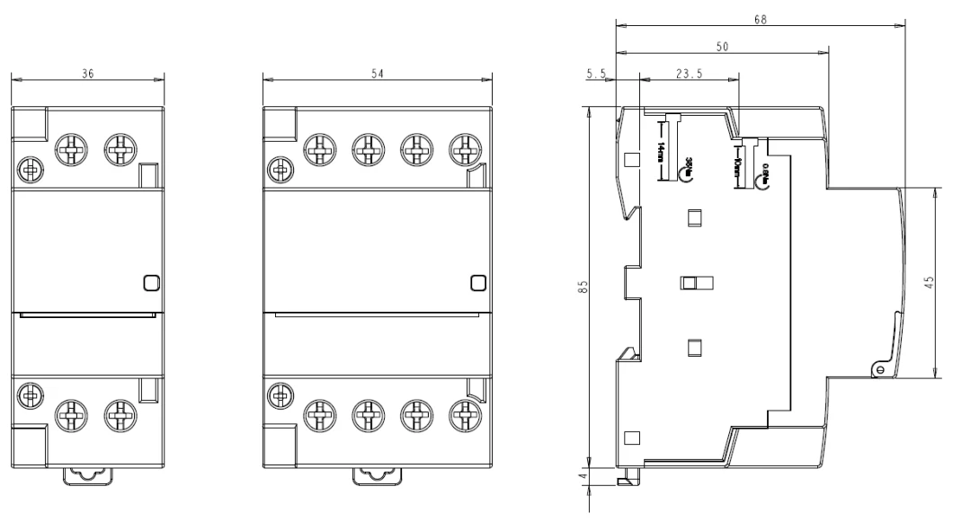 Geya Gyhc Smart DIN-Rail AC Modular Household Contactor 4p 4no 25A 220V