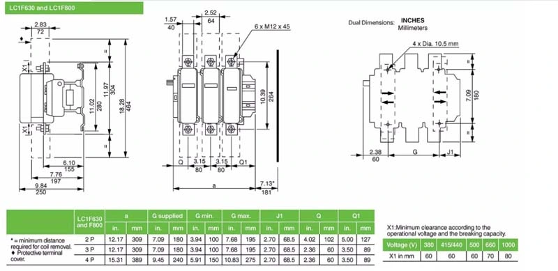 LC1-F 225A Low Price Electromagnetic Contactors for 3 Year Warranty