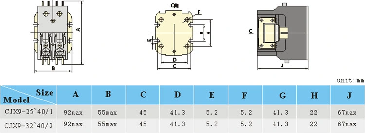 40A 2 Pole AC24V 220V Air Conditioner Contactor