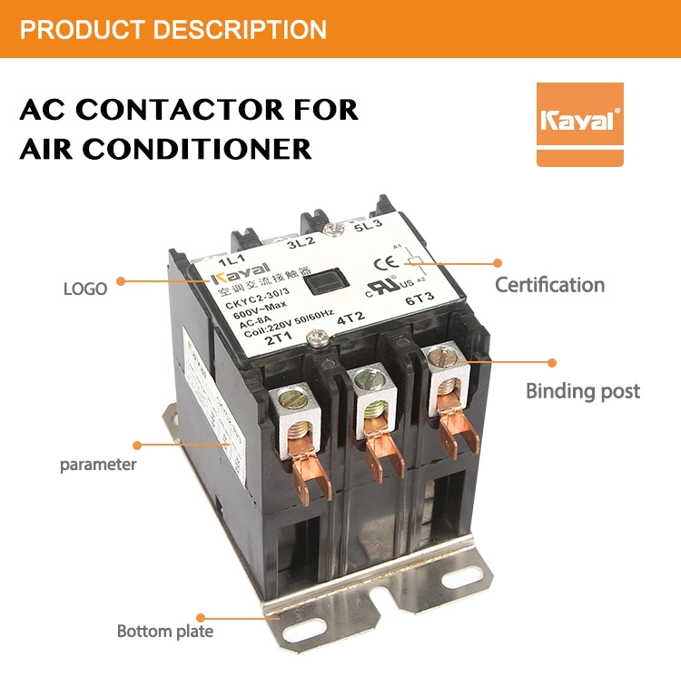 Cjx9 Types Air Conditioning AC Contactors Dp Contactor 3p 30A