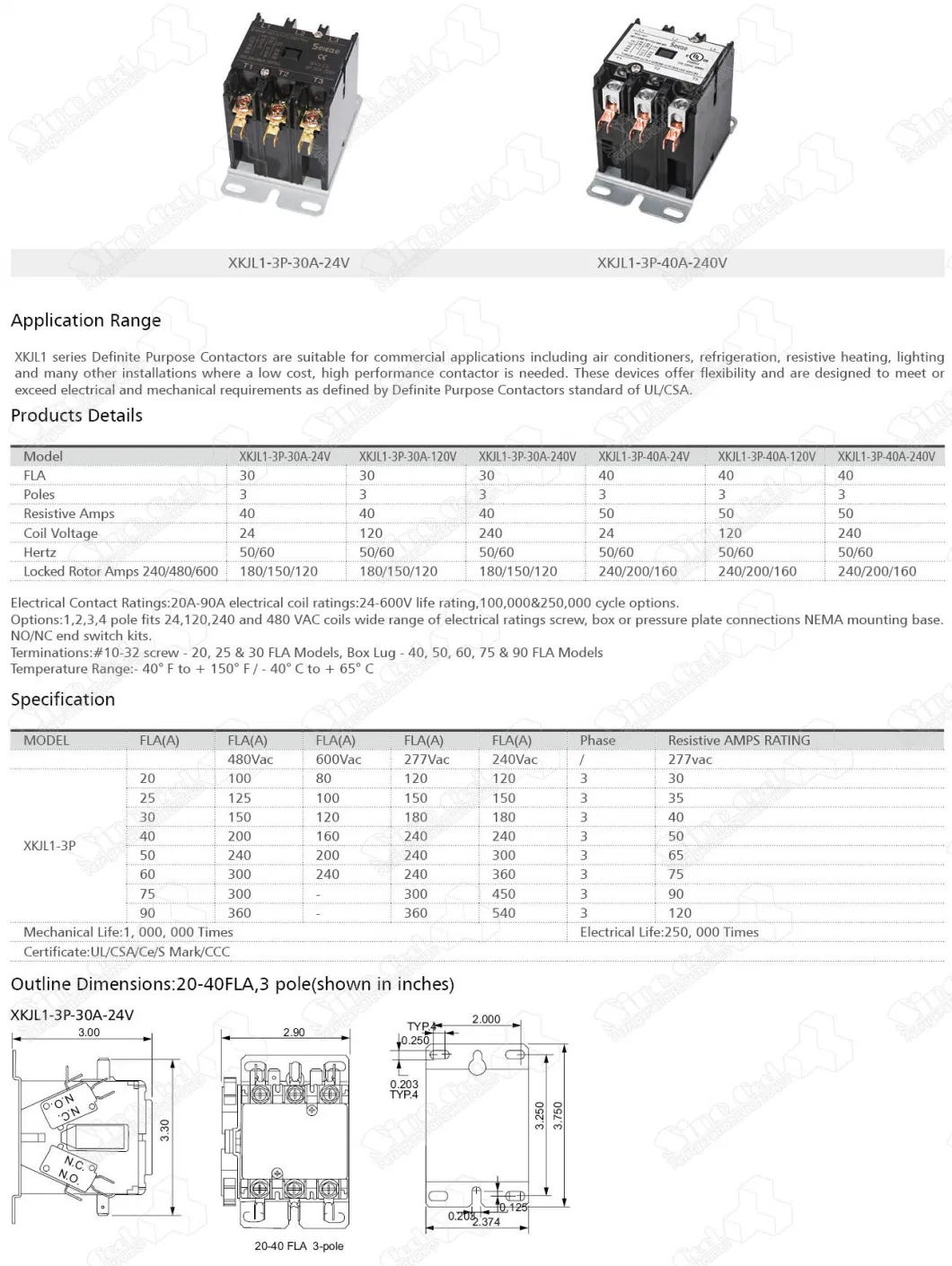 AC Contactor 1p 2p 3p 4p Air Conditioning Magnetic Contactor