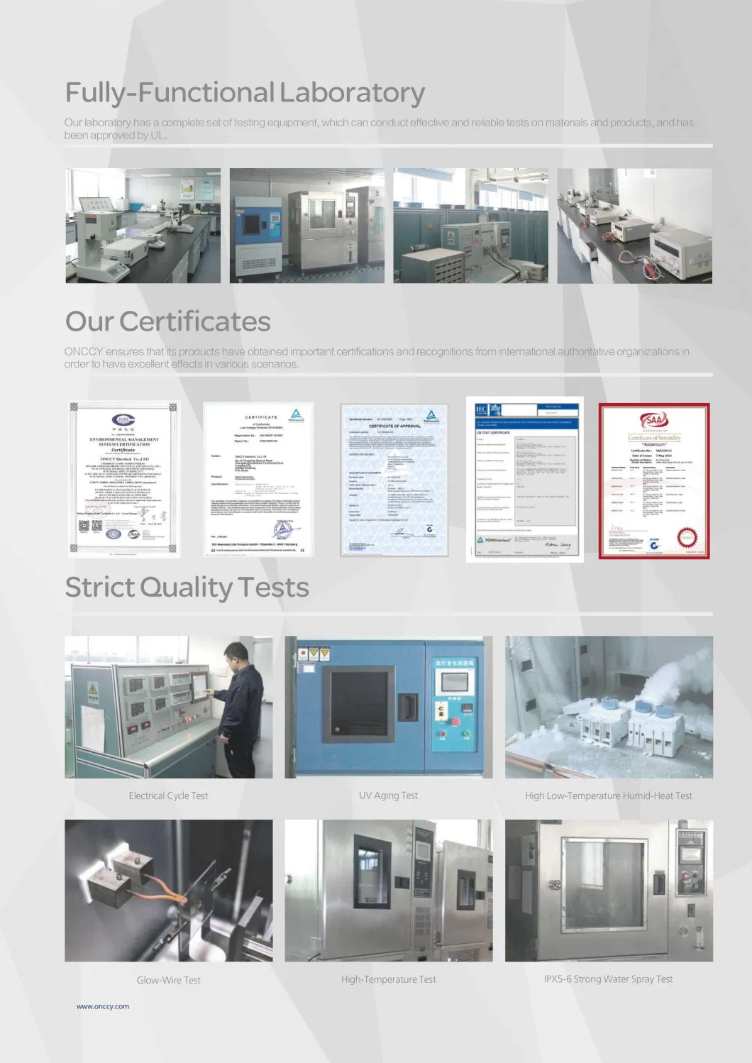 Onccy High Quality Solar PV, Battery Energy Storage EMC1 4pole 2, 3, 6modules16A-125A AC Modular Contactor