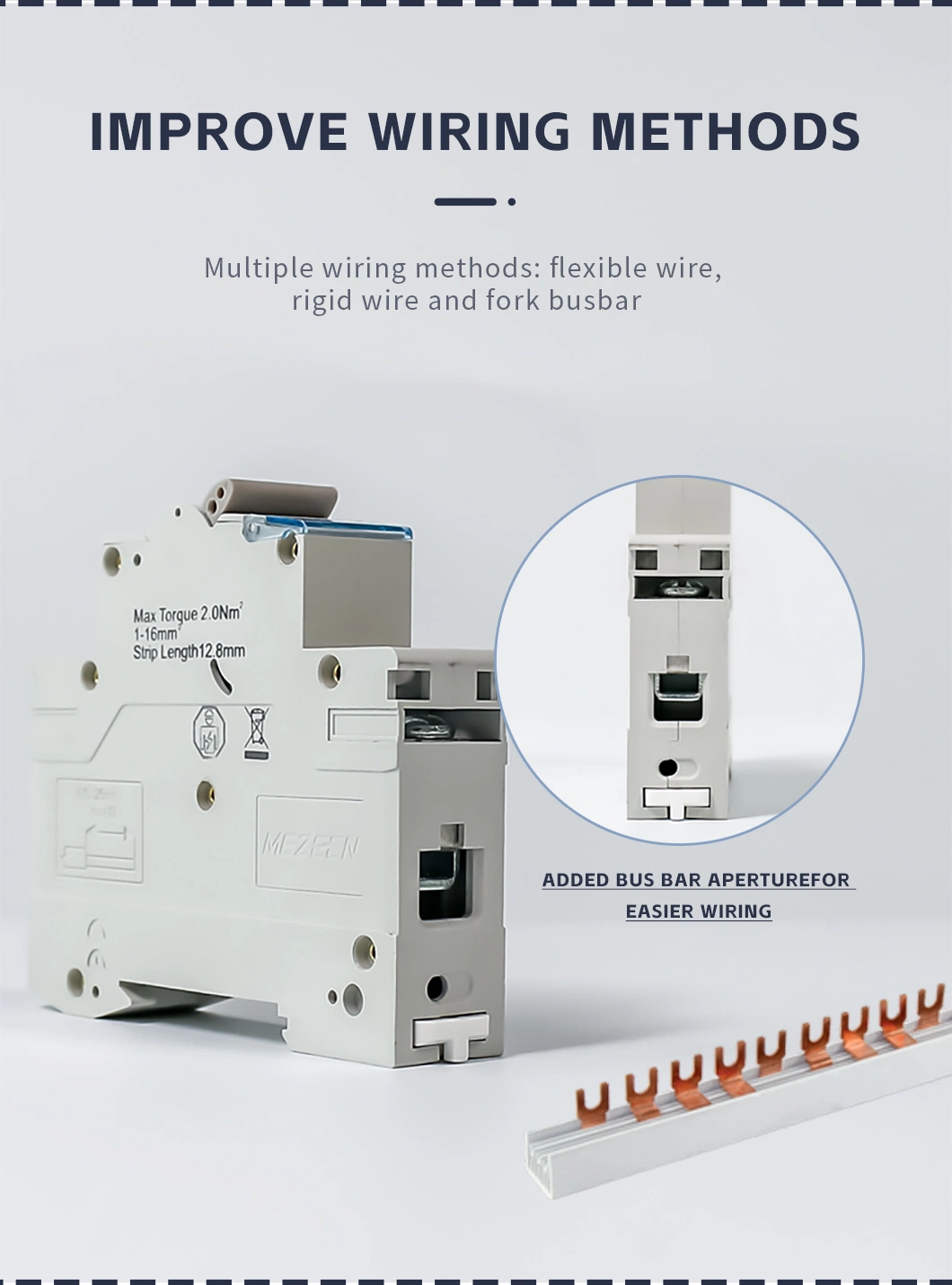 China Factory Mezeen MCB Mz65 Series 1 2 3 4p 1-63A DIN Rail C65 Type Miniature Circuit Breaker MCB