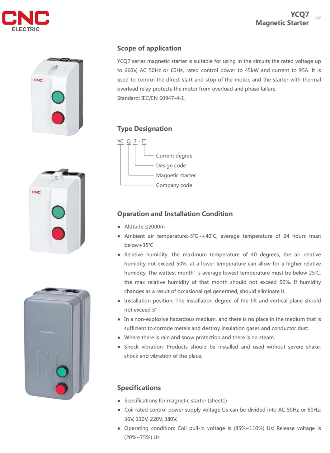 CNC China Factory Supply Magnetic Starter Contactor AC 32A