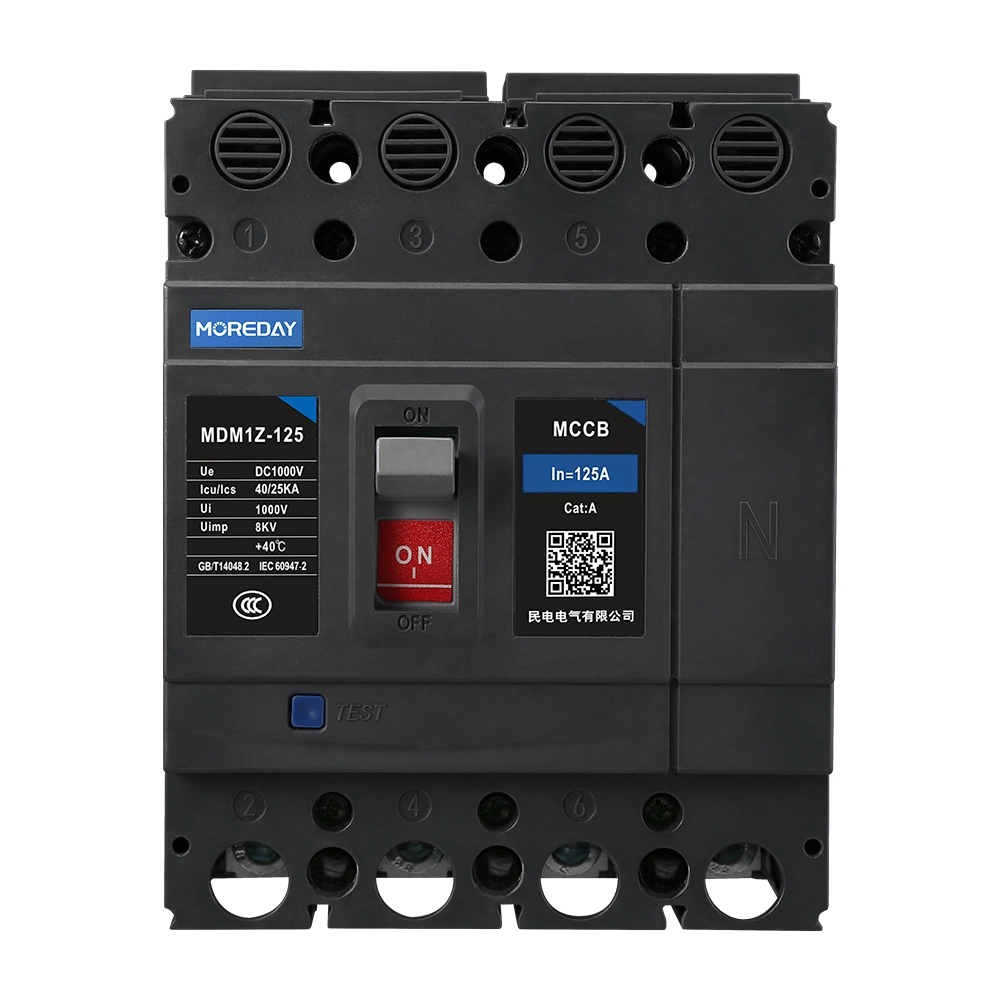 Moreday DC Solar MCCB 4 Poles 1000V 125A Circuit Breaker