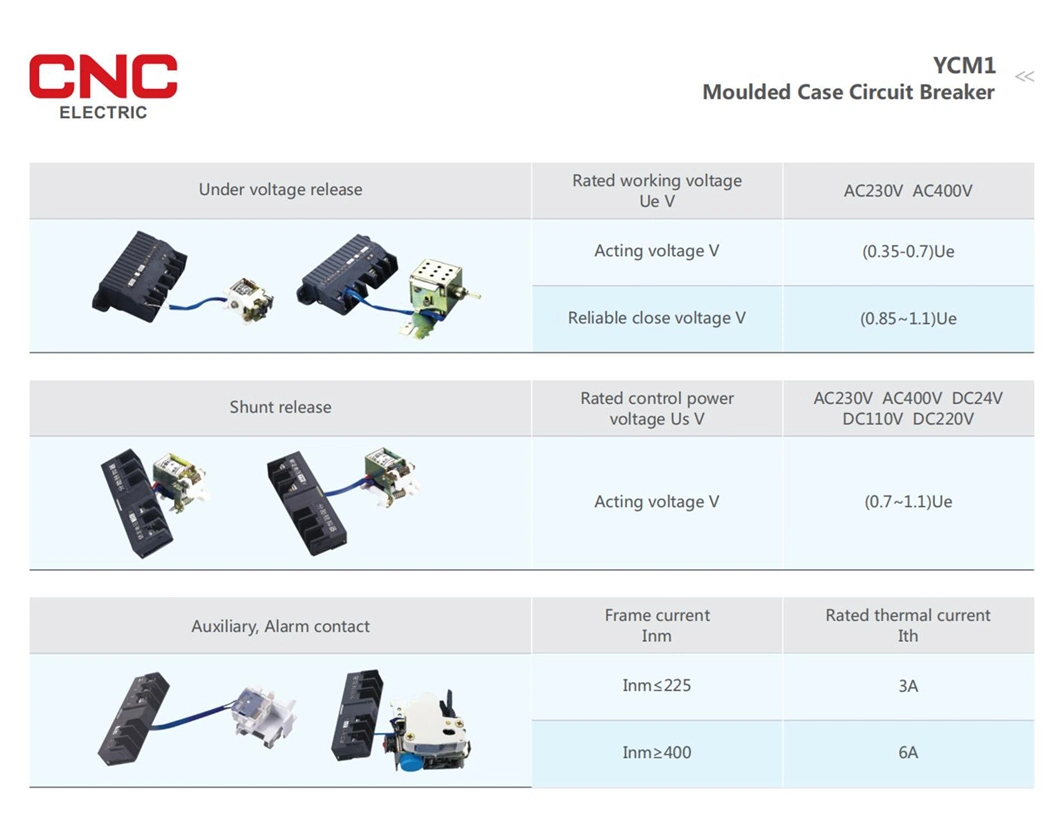 CNC China Professional Manufacture Ycm1 MCCB 100AMP