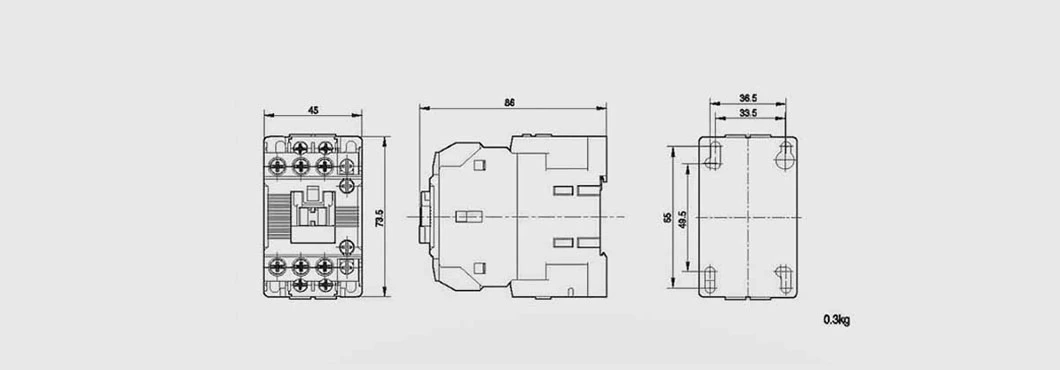 Gmcs Series Magnetic Contactor 9 to 85A 3pole with Cecertificate IEC60947 Standard