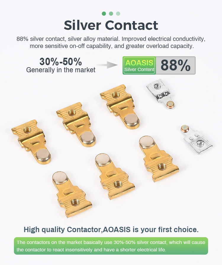 Aoasis Cjx2-4011 Kontaktor 220V Coil 380V 40A 3 Phase Contactor Magnetic AC Brands Electric Contactors