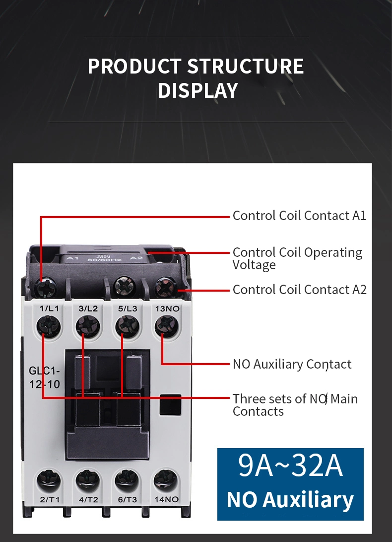 Geya Glc1-80 110V 220V 380V 660V 50/60Hz Contactor Magnetic Electrical AC Contactor