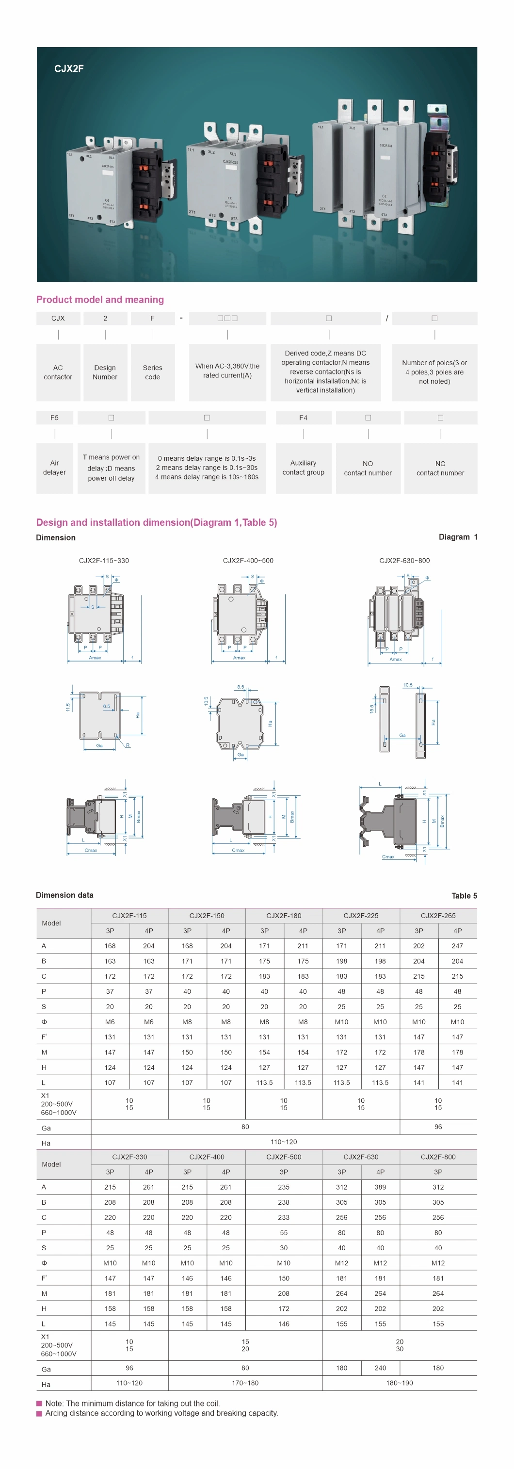 Factory Price Cjx2f-400 Series 3p 400A Mechanical Interlock Large Capacity AC Contactor